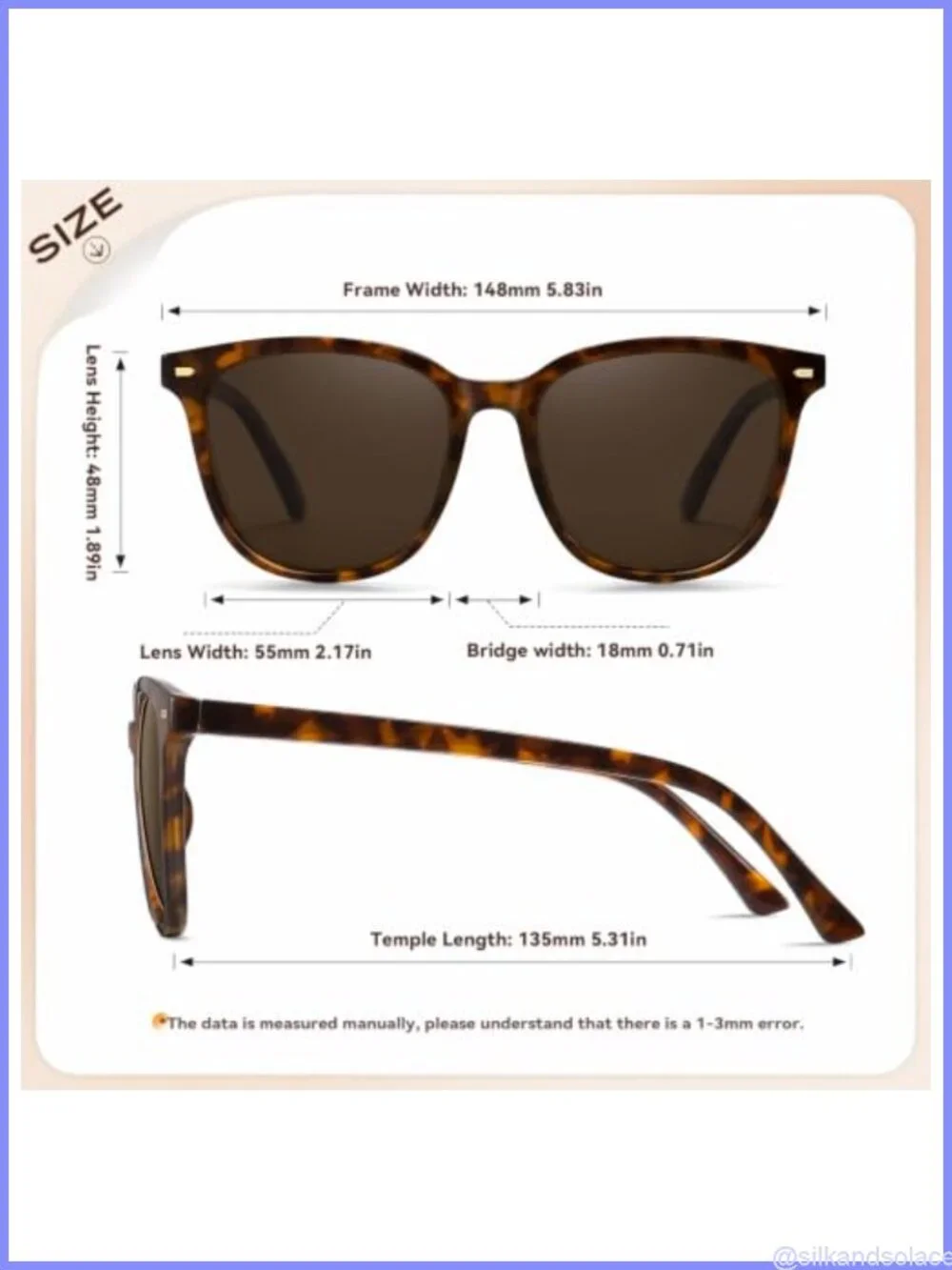 Oversized Polarized Sunglasses UV400 Full Frame Retro Wrap Around